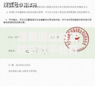 容易通过的正规贷款平台有哪些？资质安全与申请技巧解析