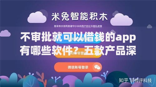 不审批就可以借钱的app有哪些软件？五款产品深度解析