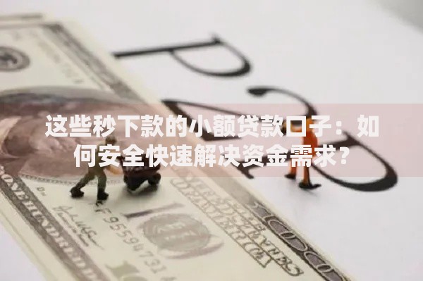 这些秒下款的小额贷款口子：如何安全快速解决资金需求？