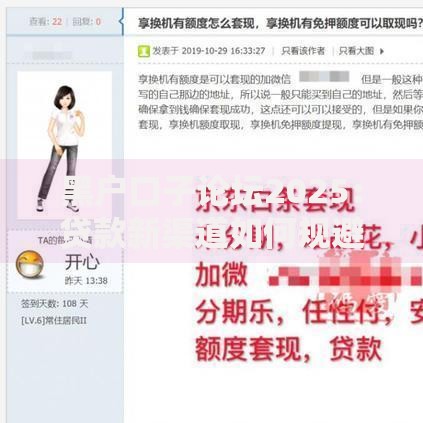 黑户口子论坛2025：贷款新渠道如何规避风险？