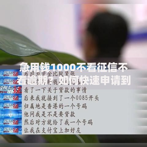 急用钱1000不看征信不看逾期？如何快速申请到账