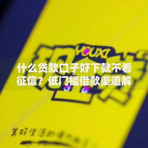 什么贷款口子好下款不看征信？低门槛借款渠道解析