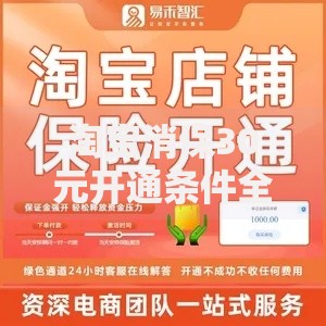 淘宝消保30元开通条件全解析：商家必看省钱攻略