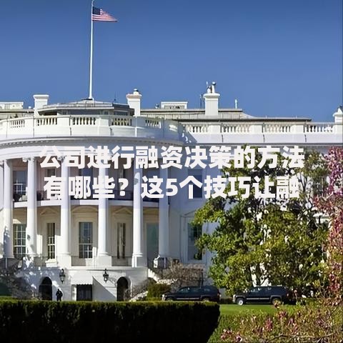 公司进行融资决策的方法有哪些？这5个技巧让融资更高效