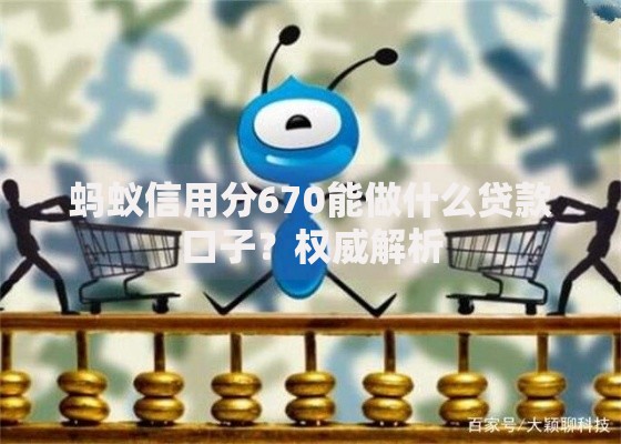 蚂蚁信用分670能做什么贷款口子？权威解析