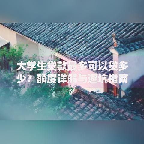 大学生贷款最多可以贷多少？额度详解与避坑指南