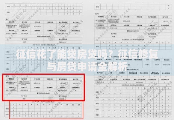 征信花了能贷房贷吗？征信修复与房贷申请全解析