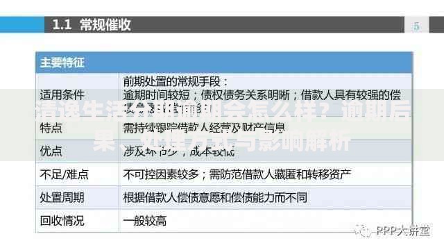 清逸生活分期逾期会怎么样？逾期后果、处理方式与影响解析