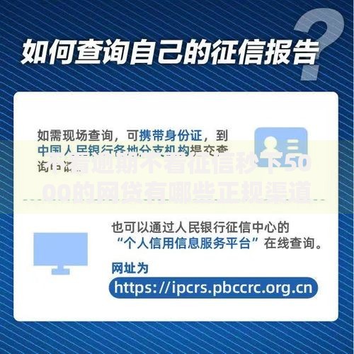 不看逾期不看征信秒下5000的网贷有哪些正规渠道？