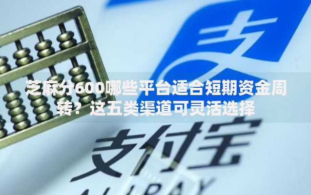 芝麻分600哪些平台适合短期资金周转？这五类渠道可灵活选择
