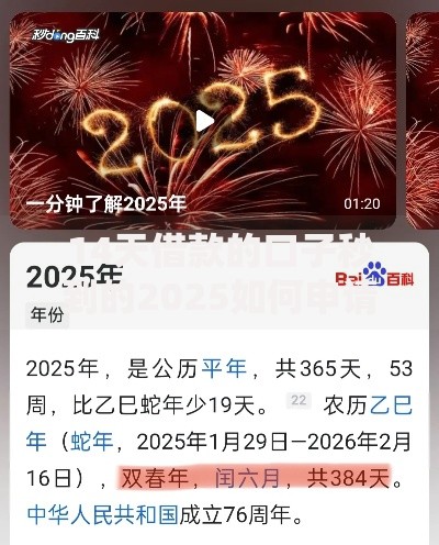 14天借款的口子秒到的2025如何申请与选择