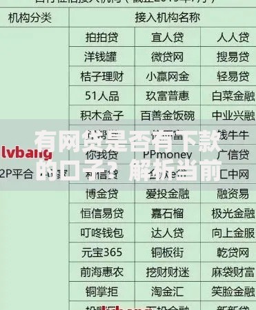 有网贷是否有下款的口子？解析当前可申请的网贷渠道