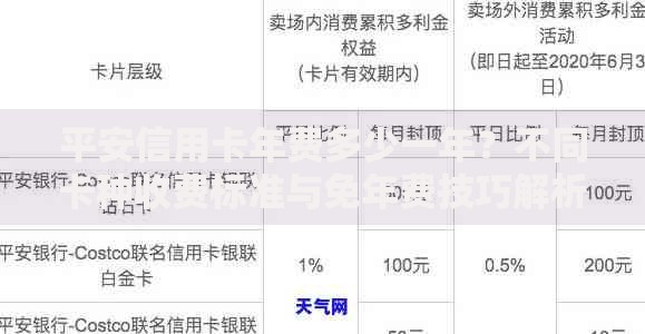 平安信用卡年费多少一年？不同卡种收费标准与免年费技巧解析
