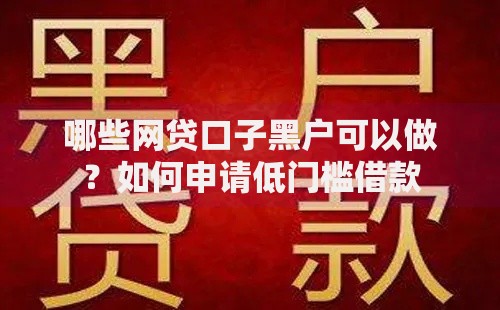 哪些网贷口子黑户可以做？如何申请低门槛借款
