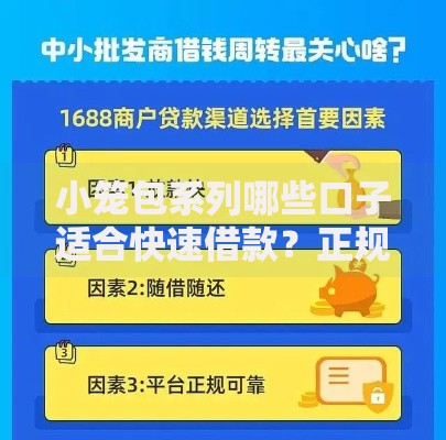 小笼包系列哪些口子适合快速借款？正规渠道解析与申请攻略