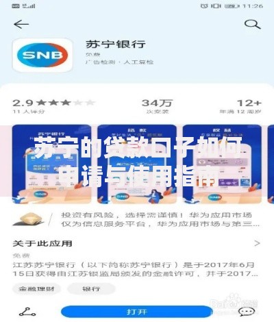苏宁的贷款口子如何申请与使用指南