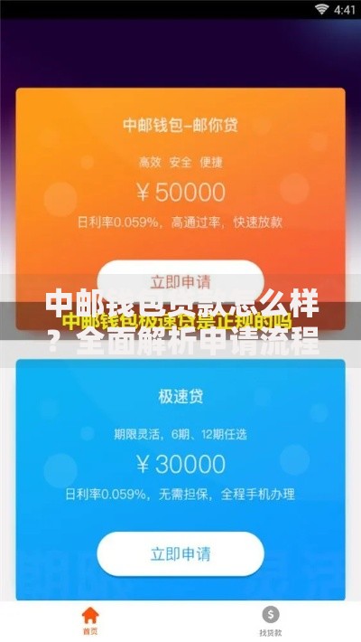 中邮钱包贷款怎么样？全面解析申请流程与额度利率