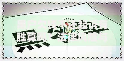 黑户欠钱不还起诉有胜算吗？法律风险与应对策略解析