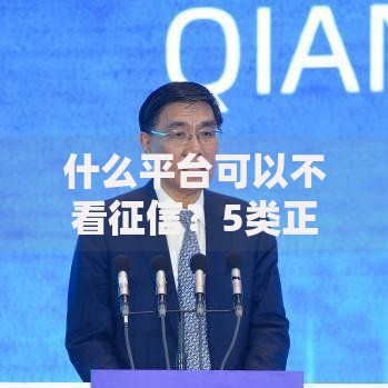 什么平台可以不看征信？5类正规渠道深度解析