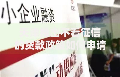 天津推出不看征信的贷款政策如何申请低门槛融资