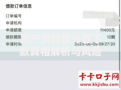 黑户货款百分百下款真相解析与风险防范指南