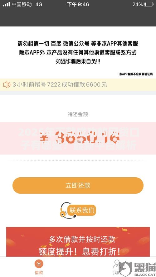 2025年下款成功的网贷口子有哪些？最新平台解析与避坑指南