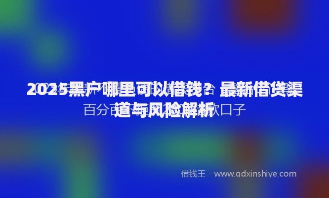 2025黑户哪里可以借钱？最新借贷渠道与风险解析