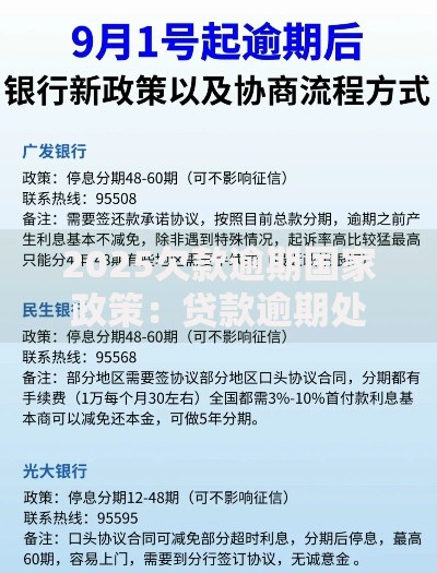 2025欠款逾期国家政策：贷款逾期处理与风险解析