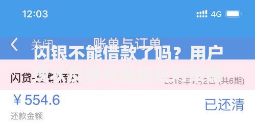 闪银不能借款了吗？用户现状反馈与最新应对策略