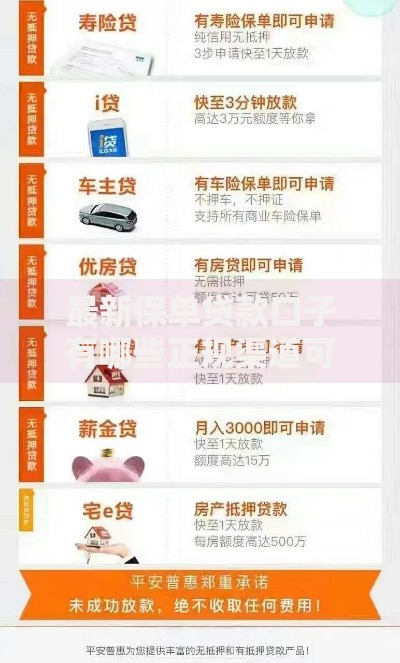 最新保单贷款口子有哪些正规渠道可申请