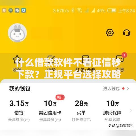 什么借款软件不看征信秒下款？正规平台选择攻略