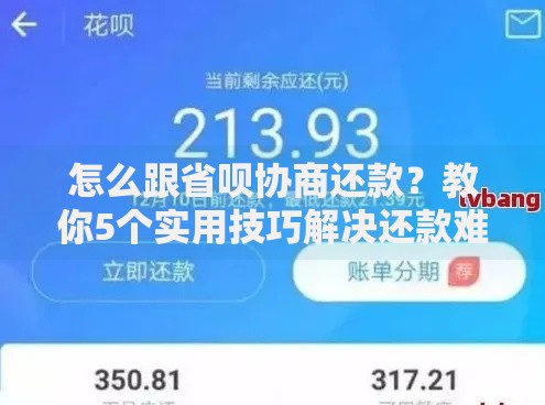 怎么跟省呗协商还款？教你5个实用技巧解决还款难题