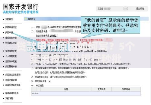 贷款申请原因如何写？5个实用技巧让银行秒批