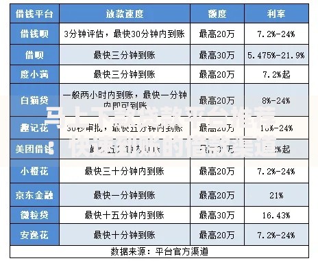 马上下款贷款平台推荐：快速到账的借款渠道解析