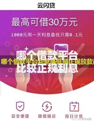 哪个借款平台比较正规利息最低？正规低息平台筛选指南