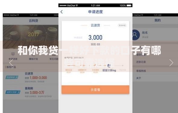 和你我贷一样好下款的口子有哪些可靠选择