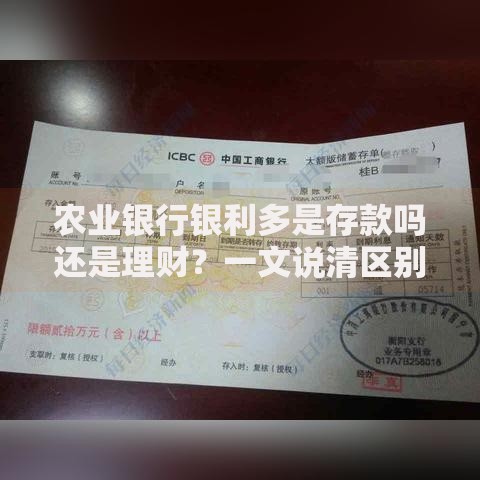 农业银行银利多是存款吗还是理财？一文说清区别与风险