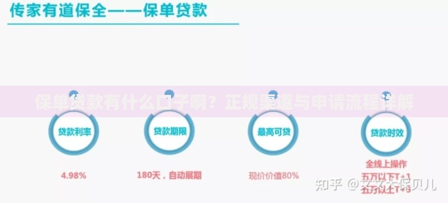 保单贷款有什么口子啊？正规渠道与申请流程详解