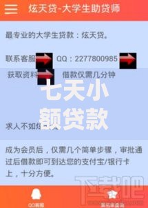 七天小额贷款包真的能下款吗？审核条件解析