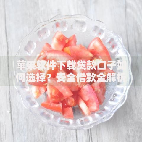 苹果软件下载贷款口子如何选择？安全借款全解析