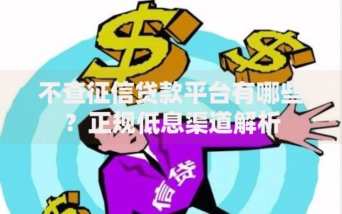 不查征信贷款平台有哪些？正规低息渠道解析