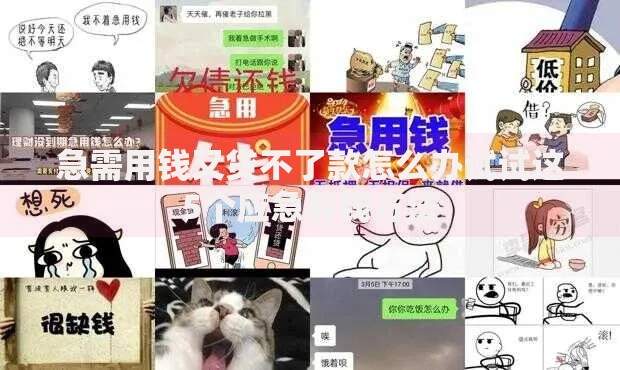 急需用钱又贷不了款怎么办试试这5个应急筹钱方法