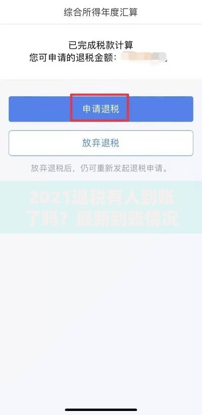 2021退税有人到账了吗？最新到账情况与进度查询方法