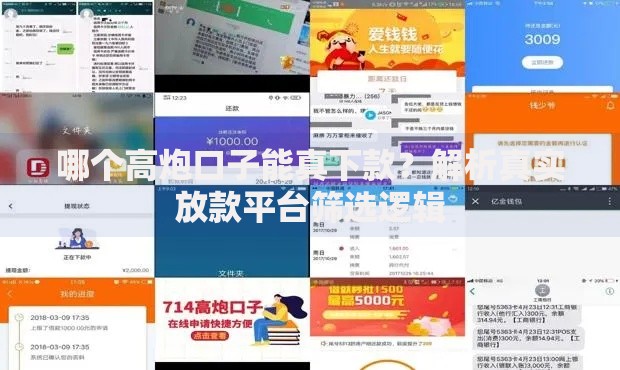 哪个高炮口子能真下款？解析真实放款平台筛选逻辑