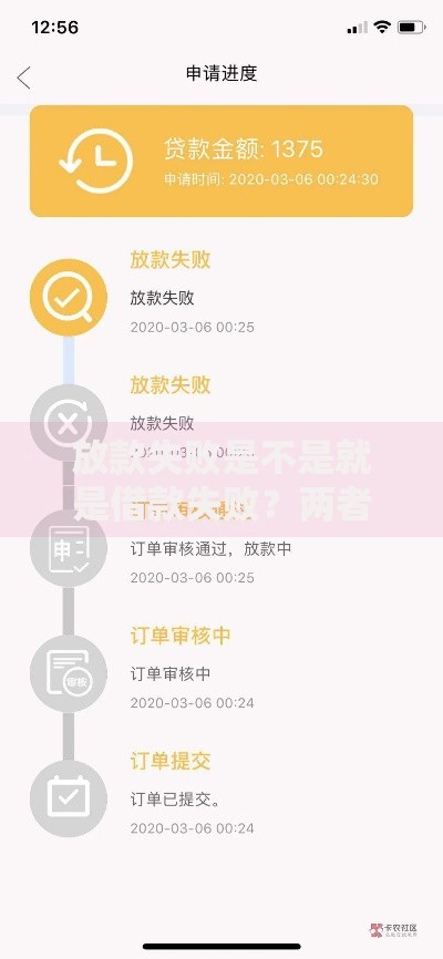 放款失败是不是就是借款失败？两者区别与解决指南