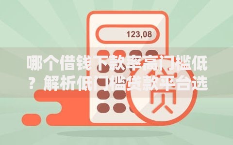 哪个借钱下款率高门槛低？解析低门槛贷款平台选择技巧