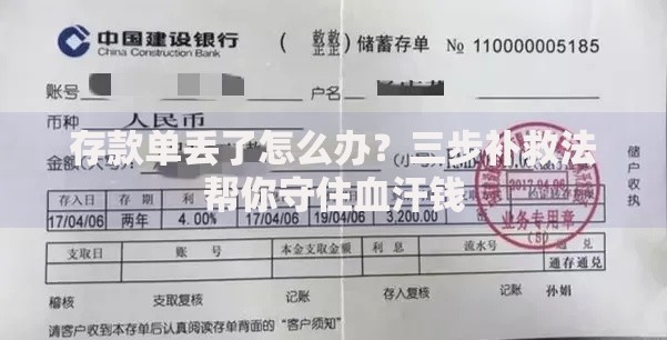 存款单丢了怎么办？三步补救法帮你守住血汗钱