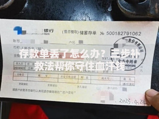 存款单丢了怎么办？三步补救法帮你守住血汗钱