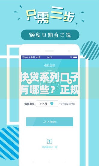 快贷系列口子有哪些？正规平台推荐及申请技巧