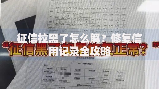 征信拉黑了怎么解？修复信用记录全攻略